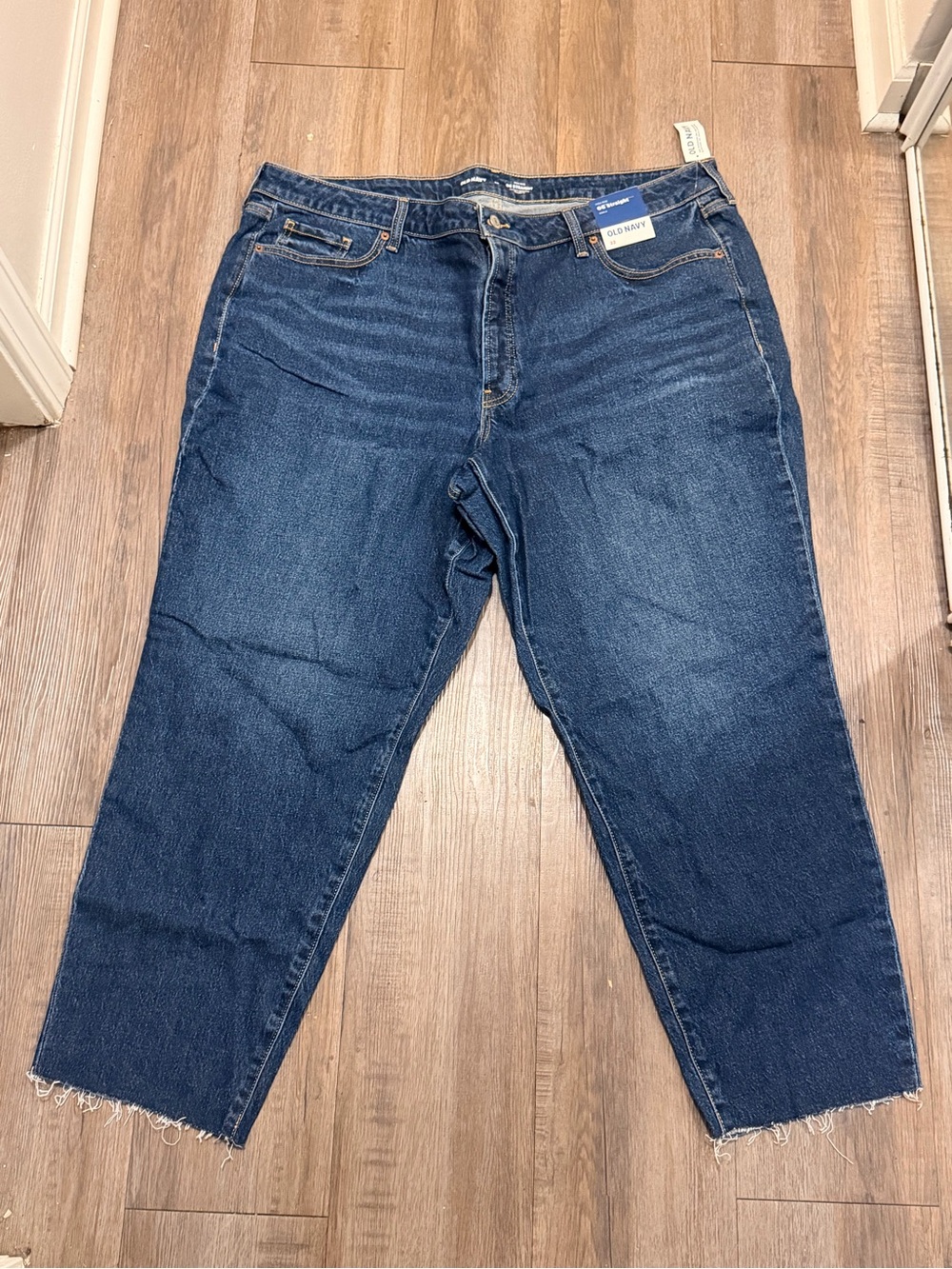 Old Navy Women Dark Blue Relaxed Straight Jeans